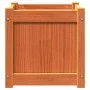Jardinera exterior madera maciza pino marrón cera 40x40x40 cm de , Maceteros y jardineras - Ref: Foro24-837408, Precio: 50,09...