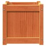 Jardinera exterior madera maciza pino marrón cera 40x40x40 cm by , Pots and planters - Ref: Foro24-837408, Price: 50,76 €, Di...