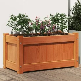 Jardinera exterior madera maciza pino marrón cera 60x31x31 cm de , Maceteros y jardineras - Ref: Foro24-837443, Precio: 40,08...