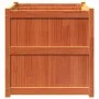Jardinera exterior madera maciza pino marrón cera 70x70x70 cm by , Pots and planters - Ref: Foro24-837436, Price: 99,41 €, Di...