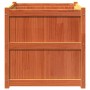 Jardinera exterior madera maciza pino marrón cera 70x70x70 cm by , Pots and planters - Ref: Foro24-837436, Price: 99,41 €, Di...