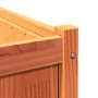 Jardinera exterior madera maciza pino marrón cera 70x70x70 cm by , Pots and planters - Ref: Foro24-837436, Price: 99,41 €, Di...