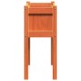 Jardineras con patas 2 uds madera maciza de pino marrón cera by , Pots and planters - Ref: Foro24-837559, Price: 79,29 €, Dis...