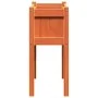 Jardineras con patas 2 uds madera maciza de pino marrón cera by , Pots and planters - Ref: Foro24-837559, Price: 78,50 €, Dis...