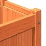 Jardineras con patas 2 uds madera maciza de pino marrón cera by , Pots and planters - Ref: Foro24-837559, Price: 78,50 €, Dis...