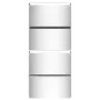 Mueble zapatero con espejo 4 niveles blanco brillo 63x17x134 cm by , Shoe racks and shoe organizers - Ref: Foro24-3228276, Pr...