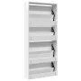 Mueble zapatero con espejo 4 niveles blanco brillo 63x17x134 cm by , Shoe racks and shoe organizers - Ref: Foro24-3228276, Pr...