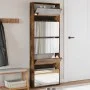 Schuhschrank und Spiegel 5 Ebenen in geräucherter Eiche 63x17x169,5 cm von , Schuhregale und Schuhorganisatoren - Ref: Foro24...
