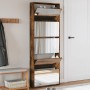 Schuhschrank und Spiegel 5 Ebenen in geräucherter Eiche 63x17x169,5 cm von , Schuhregale und Schuhorganisatoren - Ref: Foro24...