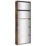 Mueble zapatero y espejo 5 niveles roble ahumado 63x17x169,5 cm by , Shoe racks and shoe organizers - Ref: Foro24-3228283, Pr...