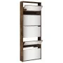 Schuhschrank und Spiegel 5 Ebenen in geräucherter Eiche 63x17x169,5 cm von , Schuhregale und Schuhorganisatoren - Ref: Foro24...