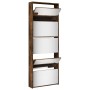 Schuhschrank und Spiegel 5 Ebenen in geräucherter Eiche 63x17x169,5 cm von , Schuhregale und Schuhorganisatoren - Ref: Foro24...