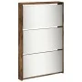 Schuhschrank und Spiegel 5 Ebenen in geräucherter Eiche 63x17x169,5 cm von , Schuhregale und Schuhorganisatoren - Ref: Foro24...