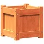 Jardinera exterior madera maciza pino marrón cera 31x31x31 cm by , Pots and planters - Ref: Foro24-837398, Price: 27,85 €, Di...