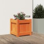Jardinera exterior madera maciza pino marrón cera 31x31x31 cm de , Maceteros y jardineras - Ref: Foro24-837398, Precio: 28,12 €