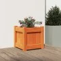 Jardinera exterior madera maciza pino marrón cera 31x31x31 cm by , Pots and planters - Ref: Foro24-837398, Price: 27,85 €, Di...