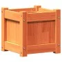Jardinera exterior madera maciza pino marrón cera 31x31x31 cm by , Pots and planters - Ref: Foro24-837398, Price: 27,85 €, Di...