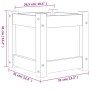 Jardinera exterior madera maciza pino marrón cera 31x31x31 cm by , Pots and planters - Ref: Foro24-837398, Price: 28,12 €, Di...
