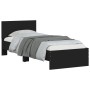 Bed frame with black engineered wood headboard 75x190 cm by , Beds and slatted bases - Ref: Foro24-838660, Price: 73,70 €, Di...