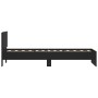 Bed frame with black engineered wood headboard 75x190 cm by , Beds and slatted bases - Ref: Foro24-838660, Price: 73,70 €, Di...