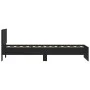 Bed frame with black engineered wood headboard 75x190 cm by , Beds and slatted bases - Ref: Foro24-838660, Price: 73,11 €, Di...