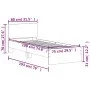 Bed frame with black engineered wood headboard 75x190 cm by , Beds and slatted bases - Ref: Foro24-838660, Price: 73,11 €, Di...