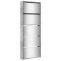 Mueble zapatero y espejo 5 niveles gris hormigón 63x17x169,5 cm by , Shoe racks and shoe organizers - Ref: Foro24-3228281, Pr...