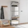 Mueble zapatero y espejo 5 niveles gris hormigón 63x17x169,5 cm by , Shoe racks and shoe organizers - Ref: Foro24-3228281, Pr...