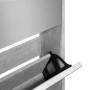 Mueble zapatero y espejo 5 niveles gris hormigón 63x17x169,5 cm by , Shoe racks and shoe organizers - Ref: Foro24-3228281, Pr...