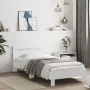 Bed frame with headboard and white LED lights 75x190 cm by , Beds and slatted bases - Ref: Foro24-838750, Price: 87,93 €, Dis...