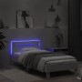 Bettgestell mit Kopfteil und weißen LED-Leuchten 75x190 cm von , Betten und Lattenroste - Ref: Foro24-838750, Preis: 89,33 €,...