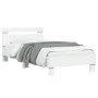 Bed frame with headboard and white LED lights 75x190 cm by , Beds and slatted bases - Ref: Foro24-838750, Price: 87,93 €, Dis...