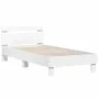 Bed frame with headboard and white LED lights 75x190 cm by , Beds and slatted bases - Ref: Foro24-838750, Price: 87,93 €, Dis...