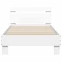 Bed frame with headboard and white LED lights 75x190 cm by , Beds and slatted bases - Ref: Foro24-838750, Price: 87,93 €, Dis...