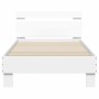 Bettgestell mit Kopfteil und weißen LED-Leuchten 75x190 cm von , Betten und Lattenroste - Ref: Foro24-838750, Preis: 89,33 €,...
