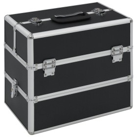 Schminktasche 37x24x35 cm schwarzes Aluminium von vidaXL, Kulturbeutel - Ref: Foro24-91837, Preis: 53,02 €, Rabatt: %