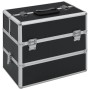 Maletín de maquillaje 37x24x35 cm aluminio negro de vidaXL, Neceseres - Ref: Foro24-91837, Precio: 53,02 €, Descuento: %