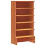 Mueble zapatero madera maciza de pino marrón cera 52x30x104 cm by , Shoe racks and shoe organizers - Ref: Foro24-837393, Pric...