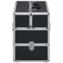 Maletín de maquillaje 37x24x35 cm aluminio negro de vidaXL, Neceseres - Ref: Foro24-91837, Precio: 53,02 €, Descuento: %