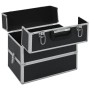 Maletín de maquillaje 37x24x35 cm aluminio negro de vidaXL, Neceseres - Ref: Foro24-91837, Precio: 53,02 €, Descuento: %