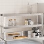 Regal auf Arbeitstisch 2 Etagen Edelstahl 110x30x65 cm von , Wiederherstellung - Ref: Foro24-376449, Preis: 145,79 €, Rabatt: %