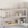 Regal auf Arbeitstisch 2 Etagen Edelstahl 110x30x65 cm von , Wiederherstellung - Ref: Foro24-376449, Preis: 132,83 €, Rabatt: %