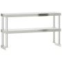 Regal auf Arbeitstisch 2 Etagen Edelstahl 110x30x65 cm von , Wiederherstellung - Ref: Foro24-376449, Preis: 145,79 €, Rabatt: %