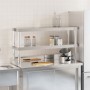 Regal auf Arbeitstisch 2 Etagen Edelstahl 110x30x65 cm von , Wiederherstellung - Ref: Foro24-376449, Preis: 145,79 €, Rabatt: %