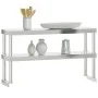 Regal auf Arbeitstisch 2 Etagen Edelstahl 110x30x65 cm von , Wiederherstellung - Ref: Foro24-376449, Preis: 132,83 €, Rabatt: %