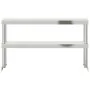 Regal auf Arbeitstisch 2 Etagen Edelstahl 110x30x65 cm von , Wiederherstellung - Ref: Foro24-376449, Preis: 132,83 €, Rabatt: %