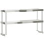 Regal auf Arbeitstisch 2 Etagen Edelstahl 110x30x65 cm von , Wiederherstellung - Ref: Foro24-376449, Preis: 145,79 €, Rabatt: %