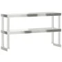 Regal auf Arbeitstisch 2 Etagen Edelstahl 110x30x65 cm von , Wiederherstellung - Ref: Foro24-376449, Preis: 132,83 €, Rabatt: %