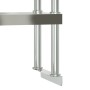 Estante sobre mesa de trabajo 2 pisos acero inox 110x30x65 cm