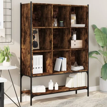 Estantería madera de ingeniería roble ahumado 102x30x141,5 cm de , Librerías y estanterías - Ref: Foro24-3214331, Precio: 106...